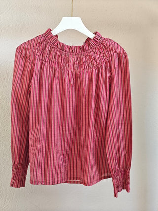 BLUSA INES RAYAS GRANATES