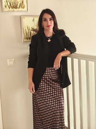 FALDA SATINADA ESTAMPADA
