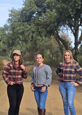 CHAQUETA CORTA CUADROS