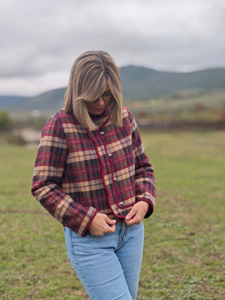 CHAQUETA CORTA CUADROS
