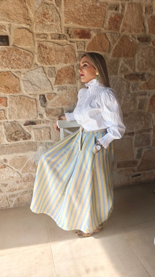 FALDA RAYAS AMARILLA AMAYA