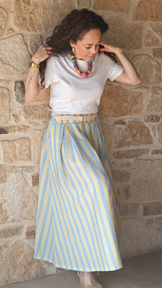 FALDA RAYAS AMARILLA AMAYA