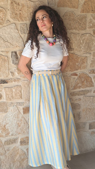 FALDA RAYAS AMARILLA AMAYA
