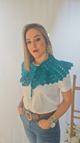 CUELLOS DE CROCHET HECHOS A MANO