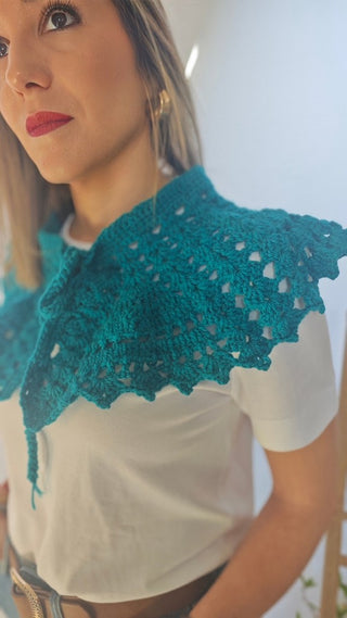 CUELLOS DE CROCHET HECHOS A MANO