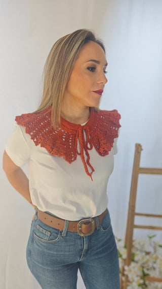 CUELLOS DE CROCHET HECHOS A MANO