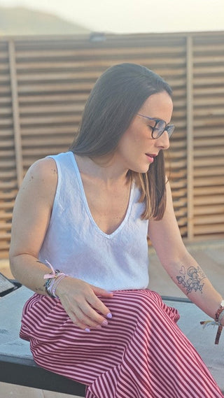 TOP DE LINO BLANCO