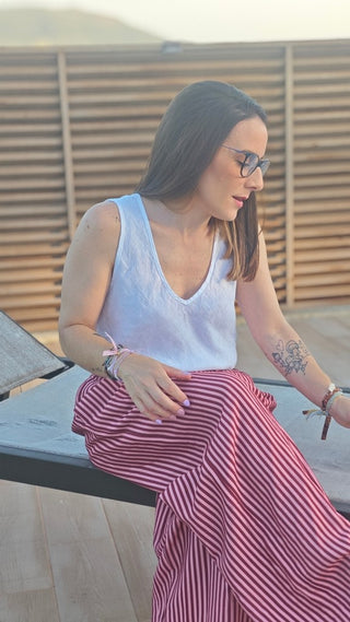 PANTALON RAYAS ROSA