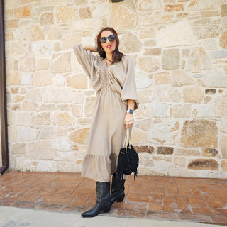 VESTIDO PARIS MANGAS DE MURCIELAGO