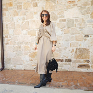 VESTIDO PARIS MANGAS DE MURCIELAGO