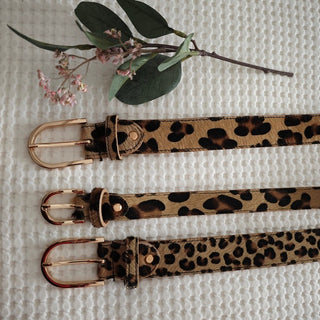 Cinturón animal print de 2,5 cm de ancho