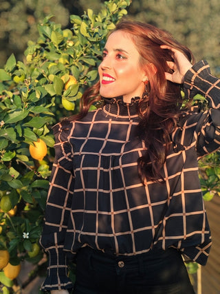 BLUSA EMMA CUADROS.