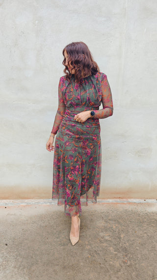 Vestido gasa estampado Clara