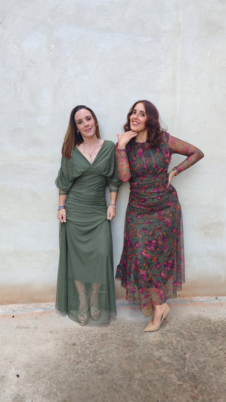 Vestido gasa estampado Clara