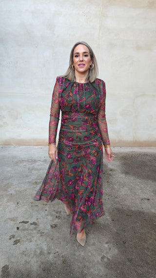 Vestido gasa estampado Clara