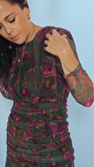 Vestido gasa estampado Clara
