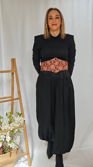 Pantalón bombacho satinado