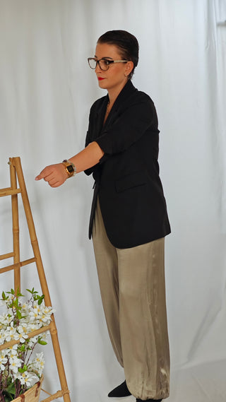 Pantalón bombacho satinado