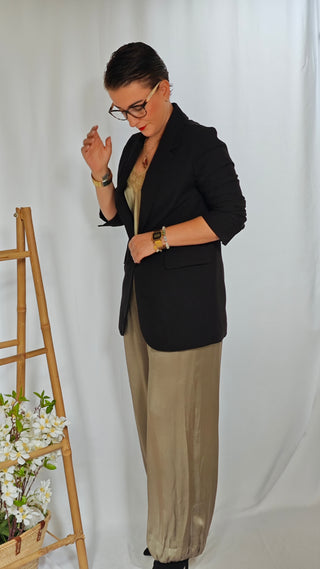 Pantalón bombacho satinado